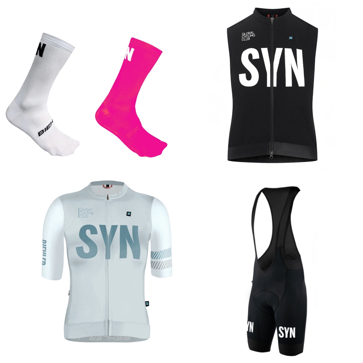 Cycling Gear Ladies - SYN Kadın Kısa Kollu Beyaz Bisiklet